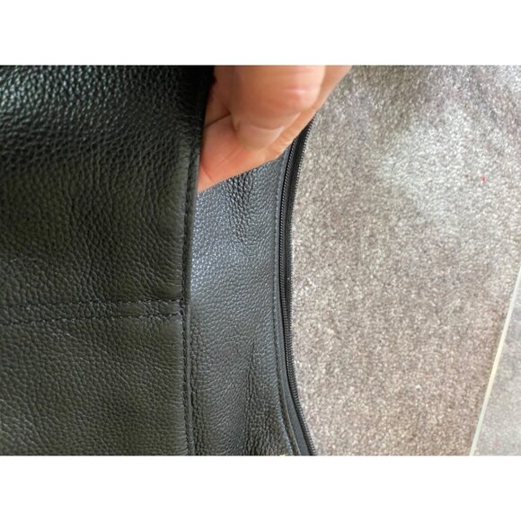 Brighton Black Pebbled Leather Shoulder Bag Braided Strap & Zebra Print Wallet - Picture 9 of 16